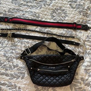 MZ Wallace Crosby crossbody sling bag w extra strap